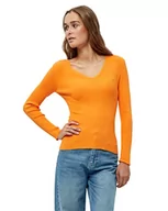 Swetry damskie - Minus Damski sweter z dzianiny Birgitta z długim rękawem, pomarańczowy, XS, Pomarańczowa skórka, XS - miniaturka - grafika 1