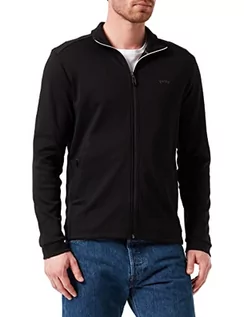 Bluzy męskie - BOSS Męska bluza Skaz Curved Curved-Logo z bawełny organicznej, Czarny, XXL - grafika 1