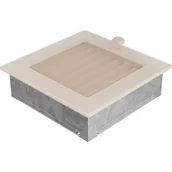 Kratki wentylacyjne - Parkanex kominkowa kremowa z żaluzją 17x17 beżowa - miniaturka - grafika 1