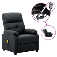 Fotele - vidaXL Lumarko Elektryczny fotel masujący, rozkładany, ciemnoszary, tkanina! 3073813 - miniaturka - grafika 1