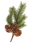 Ozdoby bożonarodzeniowe - GAŁĄZKA DEKORACYJNA IGLIWIE SZYSZKI DO STROIKA - miniaturka - grafika 1
