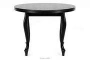 Stoły - Okrągły stół rozkładany glamour czarny ALTIS Konsimo - miniaturka - grafika 1