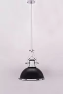 Lampy sufitowe - Lumina Deco LAMPA wisząca ETTORE LDP 710 BK ) Deco industrialna OPRAWA zwis kopuła chrom czarna - miniaturka - grafika 1