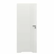 Drzwi wewnętrzne - Skrzydło drzwiowe bezprzylgowe łazienkowe z podcięciem wentylacyjnym Trim D1 80 Lewe białe Porta - miniaturka - grafika 1