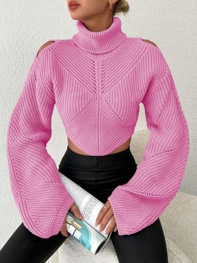 SWETER DAMSKI RÓŻOWY Z DŁUGIM RĘKAWEM XS ŁOF