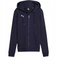 Bluzy damskie - Bluza damska Puma Team Goal Casuals Hooded granatowa 658597 06 M - miniaturka - grafika 1