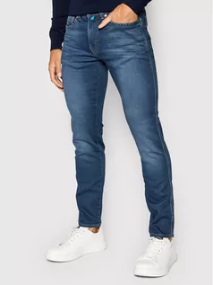 Spodnie męskie - Pierre Cardin Jeansy 3415/000/9918 Granatowy Lyon Tapered - grafika 1