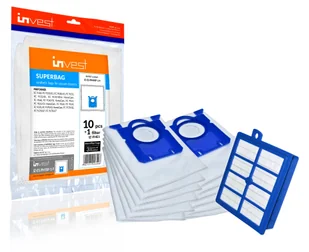 10 worków do odkurzacza z 1 filtrem HEPA pasującym do Philips Performer FC 9150/9199 - Worki do odkurzaczy - miniaturka - grafika 1