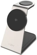 Ładowarki do telefonów - Fixed Ładowarka indukcyjna MagPowerstation Alu 2, 3w1 Qi2 15W dla iPhone z MagSafe / Apple Watch / AirPods, tytanowo-czarny - miniaturka - grafika 1