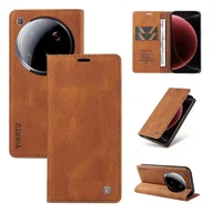 Etui i futerały do telefonów - Do Xiaomi 15 Ultra Skórzany Pokrowiec YIKATU YK-004 Skin-Touch Wallet Etui Na Telefon - Brązowy Wielobarwny Brown - miniaturka - grafika 1