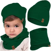 Czapki dla dzieci - Czapka Dziecięca Jesienna Wiosenna Komin Komplet Bawełna Dla Dzieci 48-56 - miniaturka - grafika 1