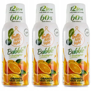 FRUTTAMAX Zestaw 3 koncentratów do Saturatora Pomarańcza Light bez Cukru 3x 500 ml - Syropy i koncentraty owocowe - miniaturka - grafika 1