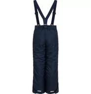 Kurtki i płaszcze dla dziewczynek - Spodnie ocieplane na szelkach dla dziewczynki 2-8 lat, granatowe - miniaturka - grafika 1