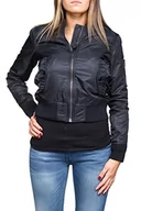 Kurtki damskie - Schulte damska kurtka Acw Bomber, czarna (Black 90), 32 (rozmiar producenta: XS) - miniaturka - grafika 1