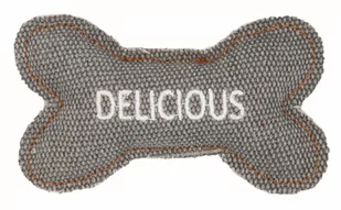 BARRY KING BARRY KING Kość z mocnego materiału szara 10,5 x 6 cm - Zabawki dla kotów - miniaturka - grafika 1