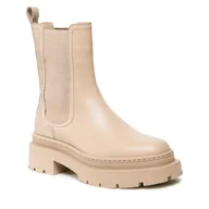 Botki damskie - Sztyblety Gino Rossi 222FW103 Beżowy - miniaturka - grafika 1