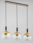 Lampy sufitowe - Alfa Adria Gold lampa wisząca 3xE27 złota/czarna 62191 - miniaturka - grafika 1
