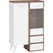 Kredensy - Kredens 1D2SW NOR-11 Nordis MebloCross Craft Złoty / Biały Mat - miniaturka - grafika 1