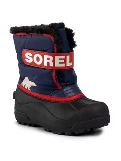 Buty dla dziewczynek - Sorel Śniegowce Childrens Snow Commander NC1960 Granatowy - grafika 1