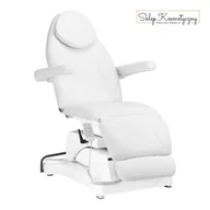 Fotele kosmetyczne - Fotel kosmetyczny elektryczny Sillon Basic 3 siln. obrotowy biały - miniaturka - grafika 1