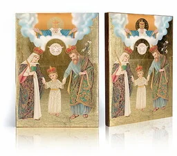 Ikona religijna Święta Rodzina Kaliska - Ikony i obrazy sakralne - miniaturka - grafika 1