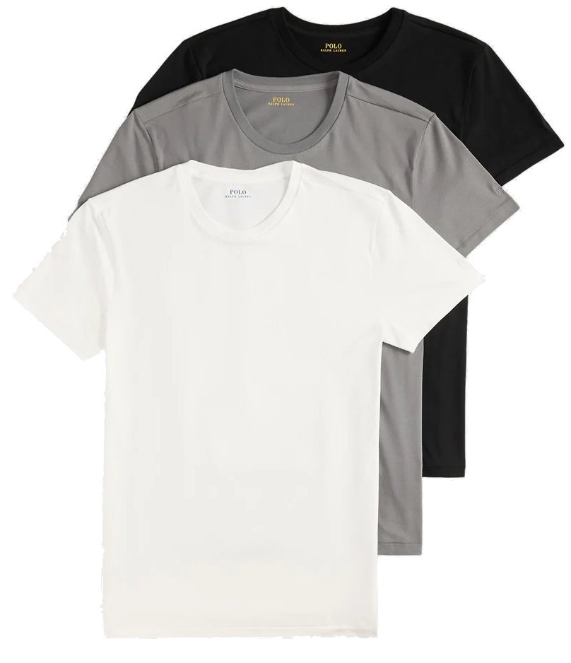Koszulki z krótkim rękawem Ralph Lauren 3pak zestaw męski t-shirt wielokolorowy r. L
