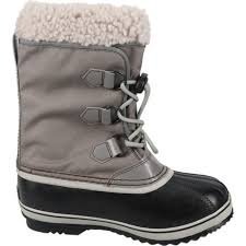 SOREL CIEPŁE ŚNIEGOWCE Z FUTERKIEM W SZARYM KOLORZE 33 J0A