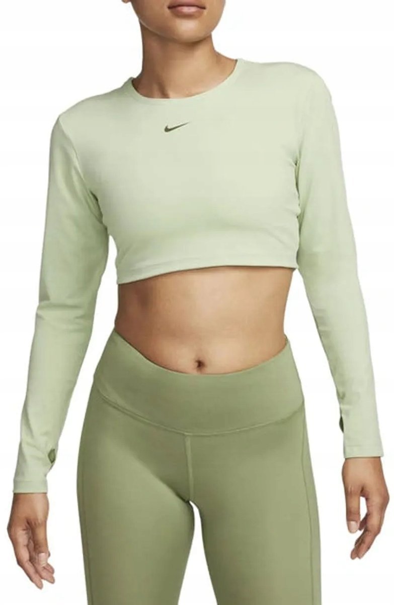 Nike Pro Dri-FIT Crop Top FB5233-343 khaki damski top sportowy r.L