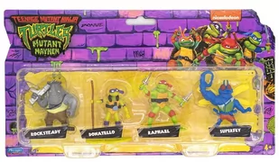 Wojownicze Żółwie Ninja Donatello Raphael Rocksteady Superfly Figurki 4 Szt.  Playmates - Figurki dla dzieci - miniaturka - grafika 1