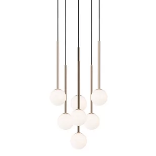 Molekułowa lampa wisząca Arcturus P0574-07F-F7AA Zumaline biały złoty - Lampy sufitowe - miniaturka - grafika 1