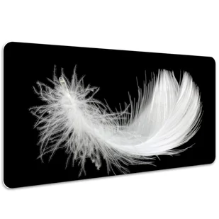 Podkładka na biurko Białe pióro 100x50 cm - Podkładki na biurko Podkładka na biurko Białe pióro 100x50 cm - Podkładki na biurko - miniaturka - grafika 1