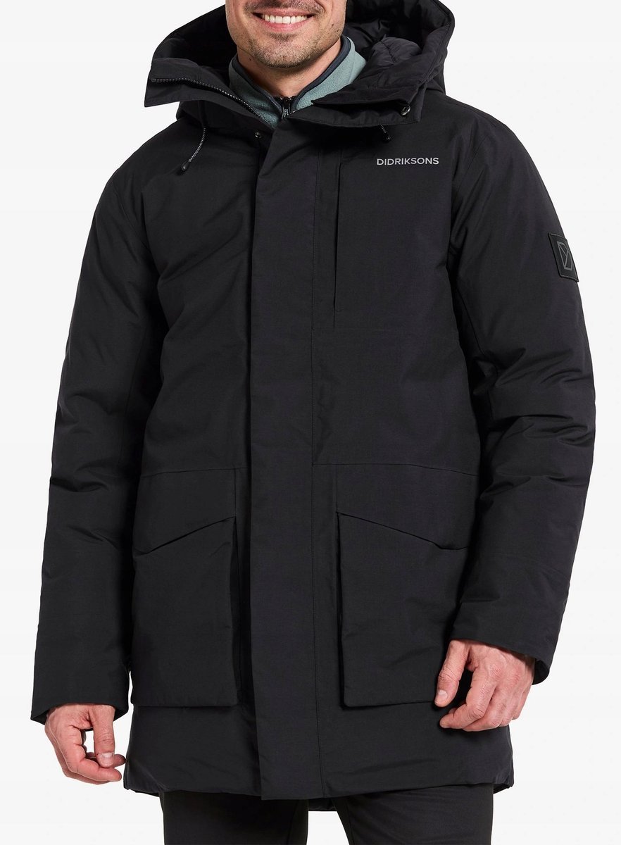 Kurtka ocieplana Didriksons Akilles Parka 2 - czarna, rozmiar L