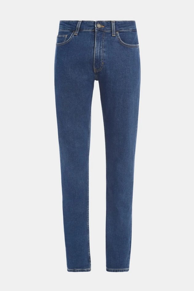 jeansy slim fit męskie niebieski