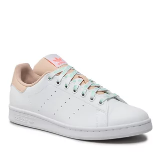 Buty sportowe damskie - Adidas Buty Stan Smith GW0571 Ftwwht/Halblu/Acired - grafika 1