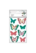 Podręczniki dla szkół podstawowych - Naklejki papierowe 3D motyle 8szt - miniaturka - grafika 1