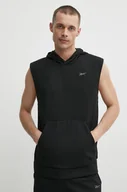 Bluzy męskie - Reebok bluza Strength męska kolor czarny z kapturem gładka 100075597 - miniaturka - grafika 1