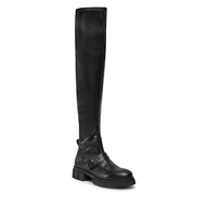 Kozaki damskie - Kozaki Tommy Hilfiger Stretch Monochromatic Longboot FW0FW07611 Black BDS - miniaturka - grafika 1