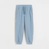 Spodnie i spodenki dla chłopców - Reserved - Bawełniane joggery - Niebieski - miniaturka - grafika 1