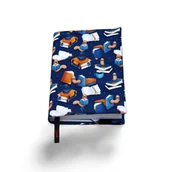 Dekoracje domu - Etui Okładka na książkę Bookworm Navy Medium A5 - miniaturka - grafika 1