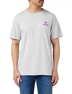 Koszulki męskie - Wrangler T-shirt męski, Pearl Blue, XL - grafika 1