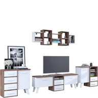 Inne meble do salonu - Meblościanka 4 Nordis MebloCross Craft Złoty / Biały Mat - miniaturka - grafika 1