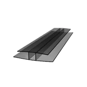 Listwy i profile - H-profil łączący - , : 6, , : 2000, : Dymny (szary) - miniaturka - grafika 1