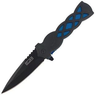 Nóż składany Herbertz Solingen CJH Black / Blue ABS, Black Blade (44008) - Noże - miniaturka - grafika 1