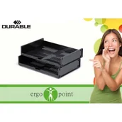 Pudła i kartony archiwizacyjne - Durable Półka na dokumenty Optimo A4 LANDSCAPE antracytowa 1700801058 - miniaturka - grafika 1