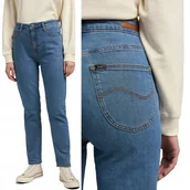 Spodnie damskie - Lee CAROL REGULAR STRAIGHT Light Stone MOM JEANS BLUE DżINS 7/8 W29 L33 - miniaturka - grafika 1