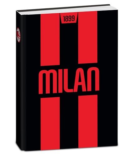 Seven Milan Standard School Journal 12 miesięcy, czerwone, czarne, okładka, oficjalny produkt, akcesoria do plecaka, chłopiec