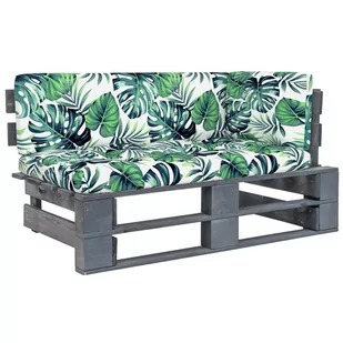 Ogrodowa sofa narożna z palet, szara, drewno sosnowe kod: V-3066564 - Meble ogrodowe - miniaturka - grafika 1