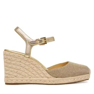 Espadryle damskie - Espadryle MICHAEL Michael Kors Kenzie Wedge 40S6KZMS3D Beżowy - miniaturka - grafika 1