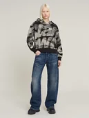 Bluzy damskie - G-Star Bluza w kolorze beżowo-czarnym - miniaturka - grafika 1