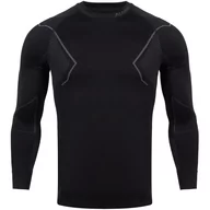 Bielizna sportowa męska - Bluza termoaktywna trekkingowa męska Alpinus Active Base Layer czarno-szara - miniaturka - grafika 1